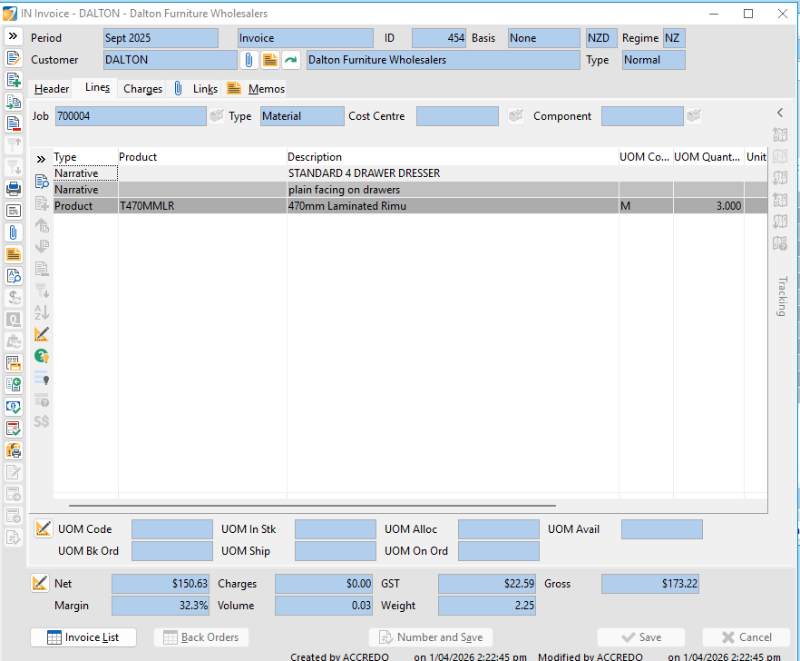 Job Invoicing | Core One Systems